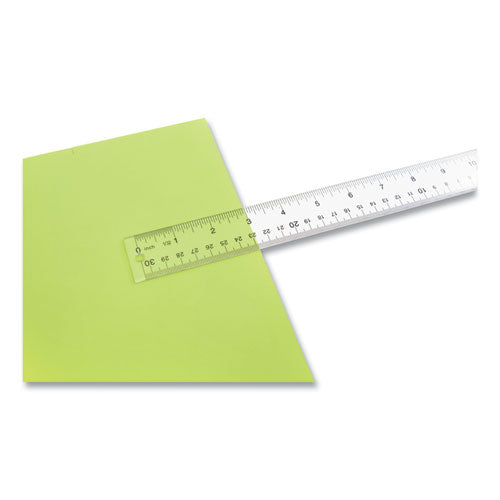 Image of Westcott® Clear Flexible Acrylic Ruler, Standard/metric, 12" Long, Clear