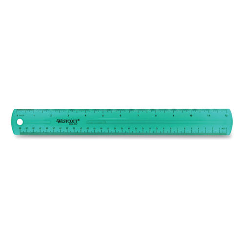 Image of Westcott® 12" Jewel Colored Ruler, Standard/metric, Plastic