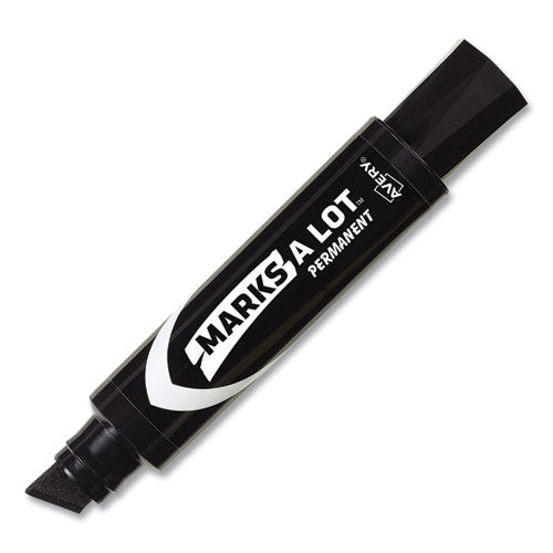 Image of Avery® Marks A Lot Extra-Large Desk-Style Permanent Marker, Extra-Broad Chisel Tip, Black (24148)