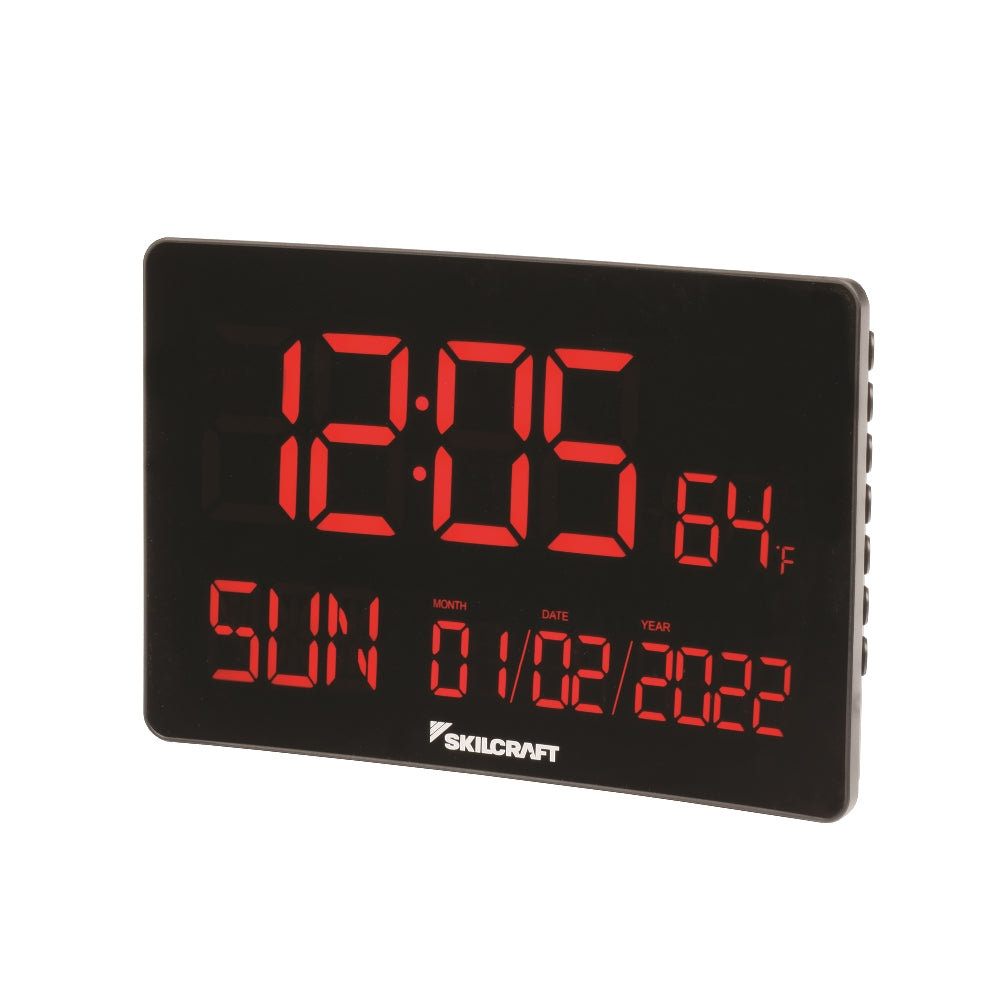 Image of LED Self-set Digital Clock, 2.5" Time Digits, 12- or 24-Hour Display