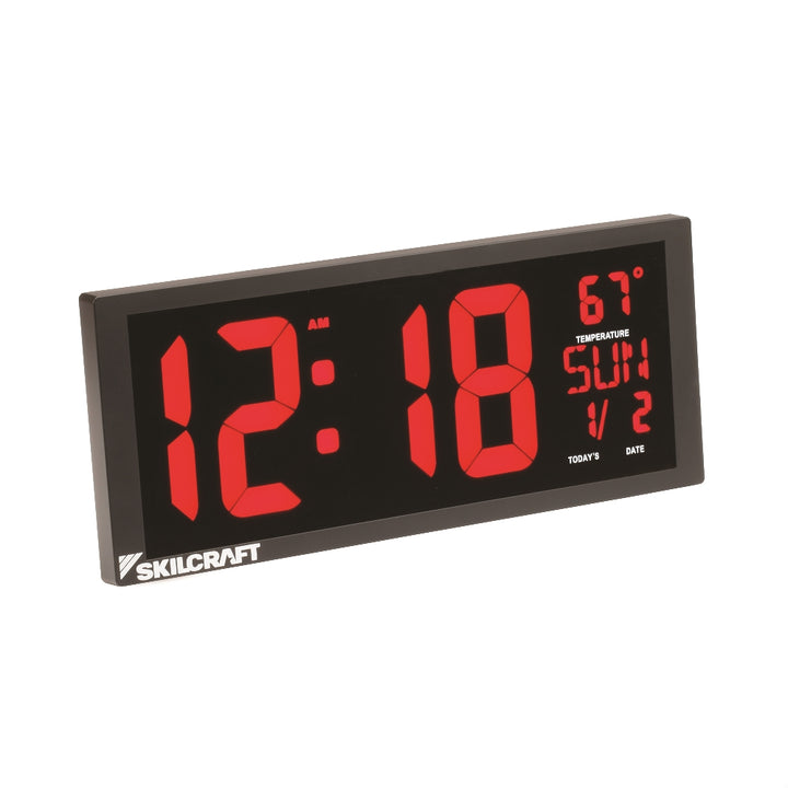 Image of LED Self-set Digital Clock, 4" Time Digits, 12-Hour Display