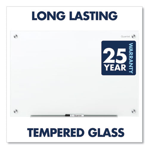 Image of Quartet® Brilliance Glass Dry-Erase Boards, 48" x 48", White Surface