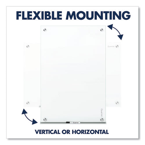 Image of Quartet® Brilliance Glass Dry-Erase Boards, 48" x 48", White Surface