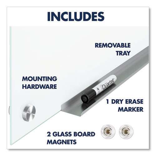 Image of Quartet® Brilliance Glass Dry-Erase Boards, 48" x 48", White Surface