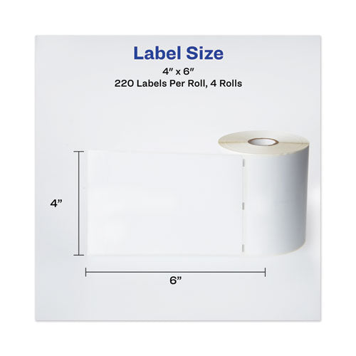 Image of Avery® Multipurpose Thermal Labels, 2.13 X 4, White, 140/roll
