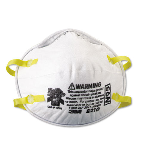 Image of 3M Lightweight Particulate Respirator 8210, N95, Standard Size, 20/Box