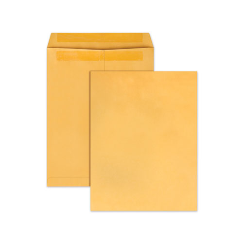 Image of Quality Park Redi-Seal Catalog Envelope, #13 1/2, Cheese Blade Flap, Redi-Seal Adhesive Closure, 10 x 13, Brown Kraft, 100/Box