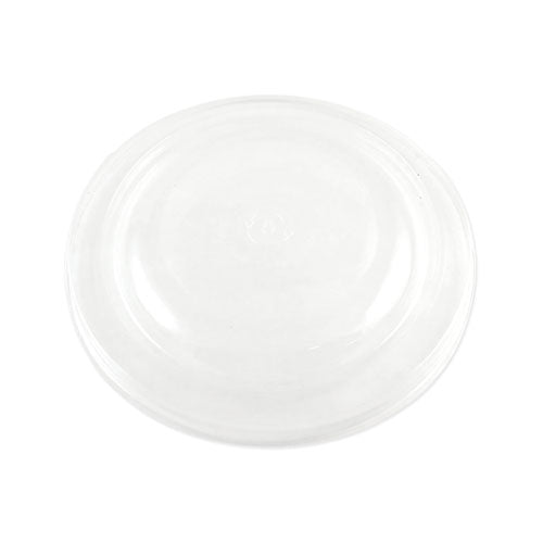 Image of World Centric® PLA Lids for Fiber Bowls, 7.5" Diameter x 1" h, Clear, Plastic, 300/Carton