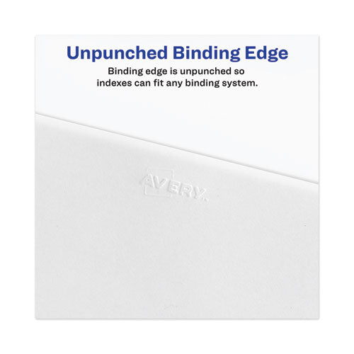 Image of Avery® Avery-Style Preprinted Legal Bottom Tab Dividers, 26-Tab, Exhibit P, 11 x 8.5, White, 25/Pack