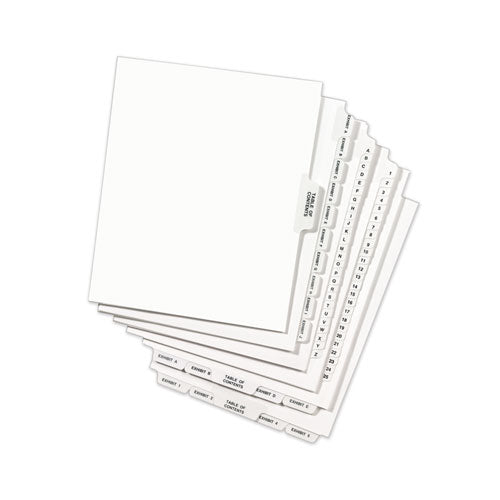 Image of Avery® Avery-Style Preprinted Legal Bottom Tab Divider, 26-Tab, Exhibit I, 11 x 8.5, White, 25/PK