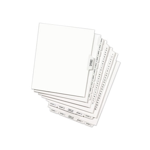 Image of Avery® Avery-Style Preprinted Legal Bottom Tab Dividers, 26-Tab, Exhibit P, 11 x 8.5, White, 25/Pack