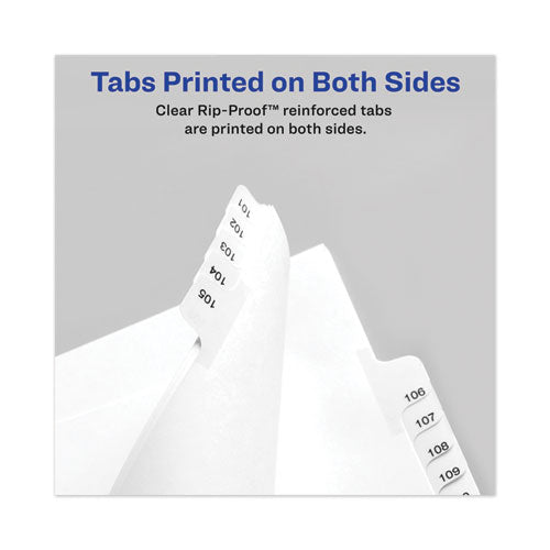Image of Avery® Avery-Style Preprinted Legal Bottom Tab Dividers, 26-Tab, Exhibit S, 11 x 8.5, White, 25/Pack
