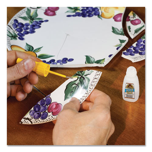 Image of Gorilla® Super Glue With Brush And Nozzle Applicators, 0.35 Oz, Dries Clear