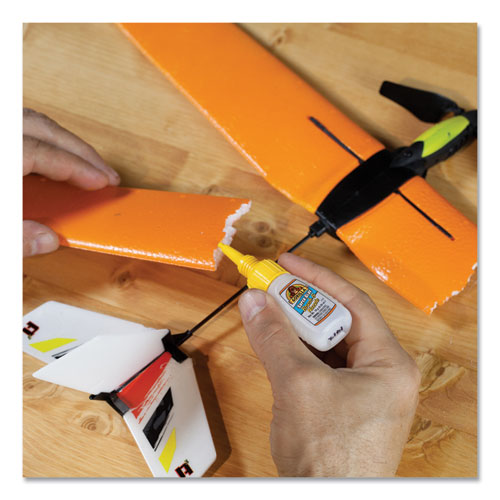 Image of Gorilla® Super Glue With Brush And Nozzle Applicators, 0.35 Oz, Dries Clear