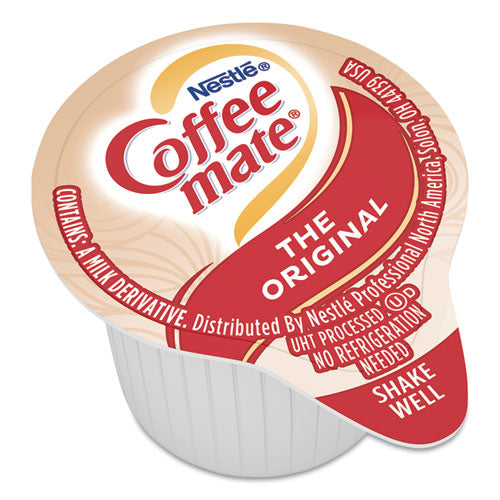Image of Coffee mate® Liquid Coffee Creamer, Original, 0.38 oz Mini Cups, 50/Box, 4 Boxes/Carton