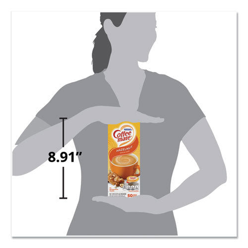 Image of Coffee mate® Liquid Coffee Creamer, Hazelnut, 0.38 oz Mini Cups, 50/Box, 4 Boxes/Carton