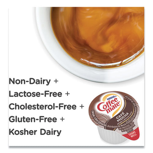 Image of Coffee mate® Liquid Coffee Creamer, Cafe Mocha, 0.38 Oz Mini Cups, 50/box