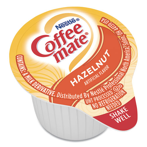 Image of Coffee mate® Liquid Coffee Creamer, Hazelnut, 0.38 Oz Mini Cups, 180/carton