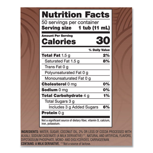 Image of Coffee mate® Liquid Coffee Creamer, Cafe Mocha, 0.38 Oz Mini Cups, 50/box