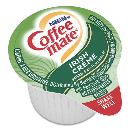 Image of Coffee mate® Liquid Coffee Creamer, Irish Cream, 0.38 oz Mini Cups, 50/Box, 4 Boxes/Carton