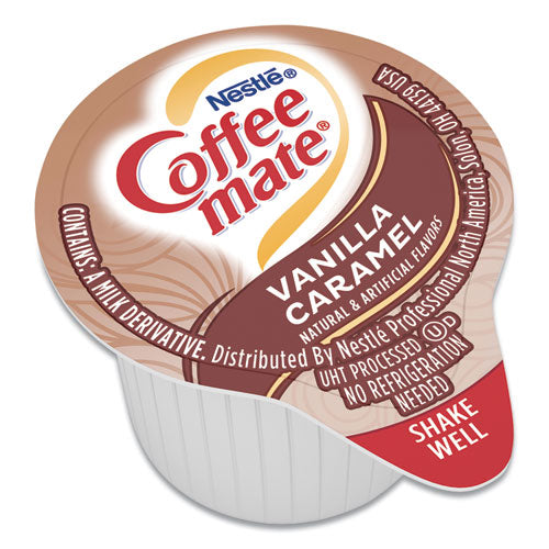 Image of Coffee mate® Liquid Coffee Creamer, Vanilla Caramel, 0.38 Oz Mini Cups, 50/box