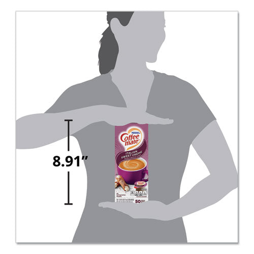 Image of Coffee mate® Liquid Coffee Creamer, Italian Sweet Cream, 0.38 oz Mini Cups, 50/Box