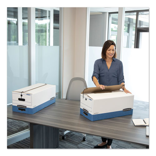 Image of Bankers Box® Stor/file Medium-Duty Strength Storage Boxes, Letter Files, 12" X 24.13" X 10.25", White, 20/carton
