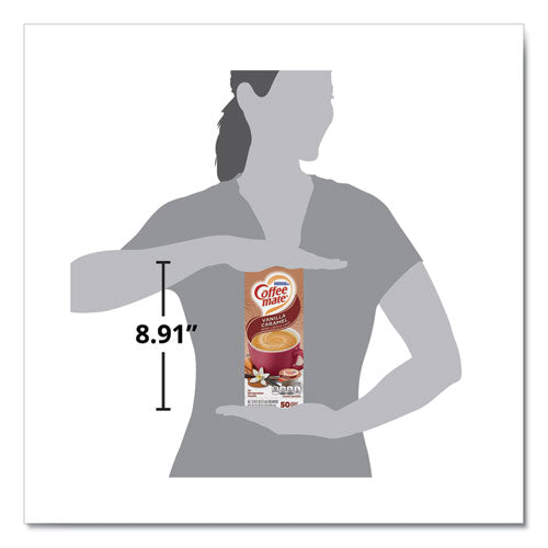Image of Coffee mate® Liquid Coffee Creamer, Vanilla Caramel, 0.38 Oz Mini Cups, 50/box