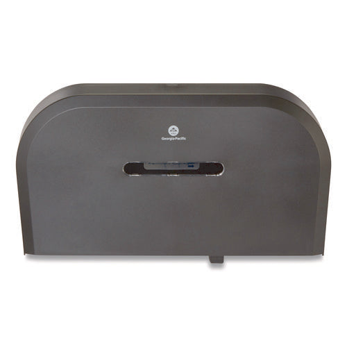 Image of Georgia Pacific® Professional Jumbo Jr. Bathroom Tissue Dispenser, Double Roll, 22.1 x 4.8 x 12.1, Black