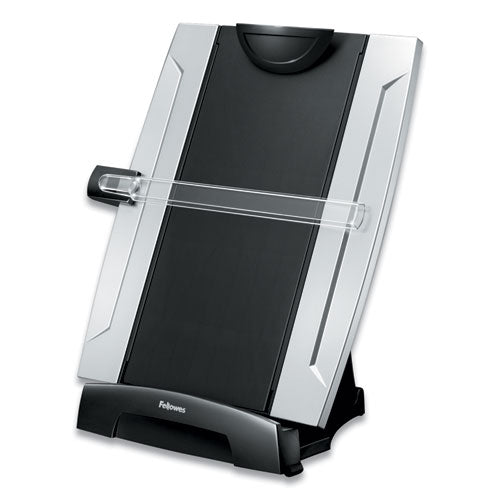 Image of Fellowes® Office Suites Desktop Copyholder With Memo Board, 150 Sheet Capacity, Plastic, Black/silver