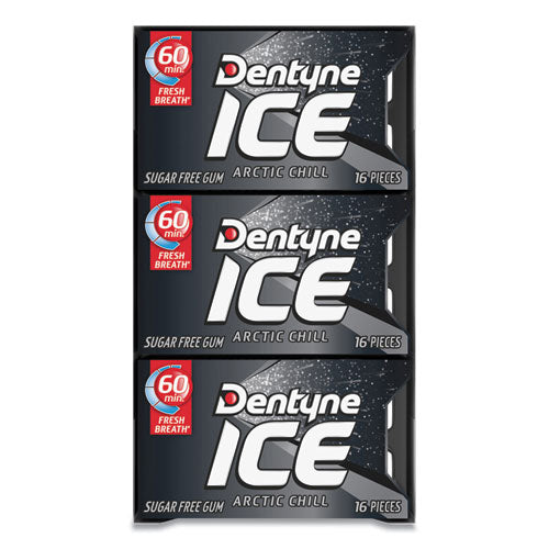 Image of Dentyne Ice® Sugarless Gum, Arctic Chill, 16 Pieces/pack, 9 Packs/box