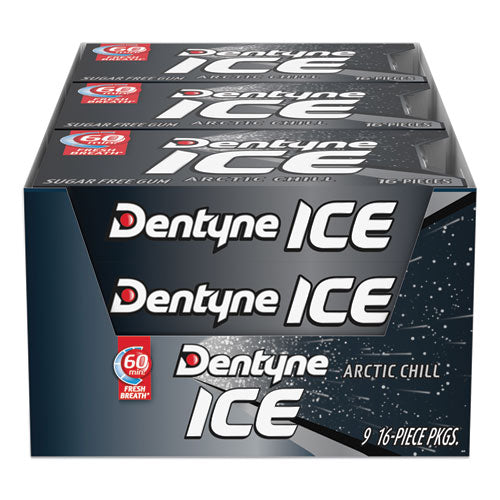 Image of Dentyne Ice® Sugarless Gum, Arctic Chill, 16 Pieces/pack, 9 Packs/box