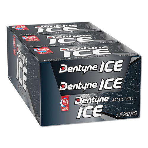 Image of Dentyne Ice® Sugarless Gum, Arctic Chill, 16 Pieces/pack, 9 Packs/box