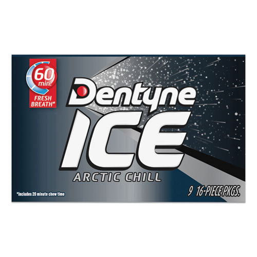 Image of Dentyne Ice® Sugarless Gum, Arctic Chill, 16 Pieces/pack, 9 Packs/box