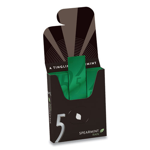Image of Wrigley's® 5 Gum, Spearmint Rain, 15 Sticks/pack, 10 Packs/box