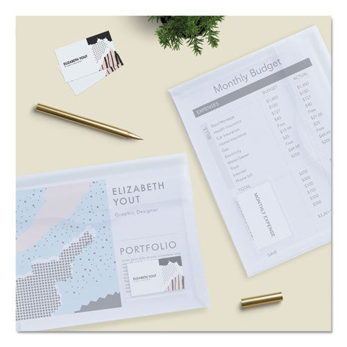 Image of Avery® Translucent Document Wallets, Letter Size, Translucent Clear, 12/box