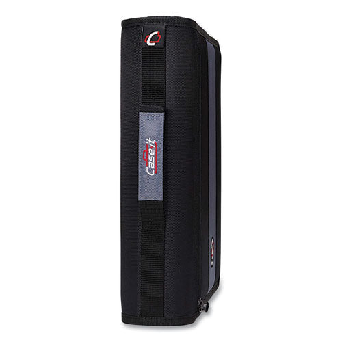 Image of Case it Classic Zipper Binder, 3 Rings, 2" Capacity, 11 X 8.5, Black/gray Accents