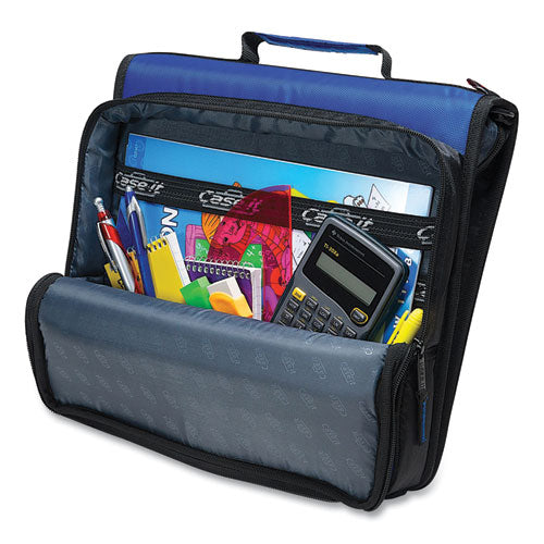 Image of Case it Universal Zipper Binder, 3 Rings, 2" Capacity, 11 X 8.5, Purple/gray Accents