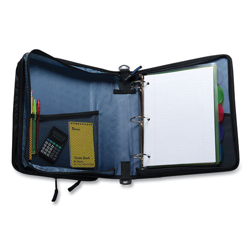 Image of Case it Universal Zipper Binder, 3 Rings, 2" Capacity, 11 X 8.5, Purple/gray Accents