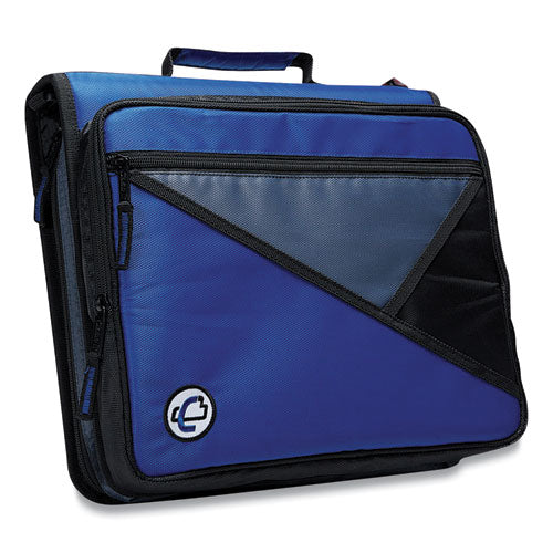Image of Case it Universal Zipper Binder, 3 Rings, 2" Capacity, 11 X 8.5, Blue/gray Accents