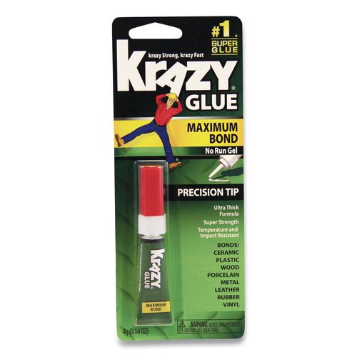 Image of Krazy Glue® Maximum Bond Krazy Glue, Precision Tip, 0.14 Oz, Dries Clear