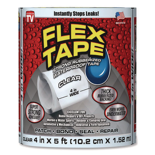 Image of Flex Seal General Purpose Repair Tape, 4" X 1.67 Yds, Clear