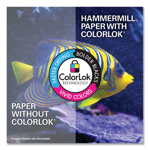 Image of Hammermill® Premium Color Copy Print Paper, 100 Bright, 3-Hole, 28 lb Bond Weight, 8.5 x 11, Photo White, 500 Sheets/Ream, 8 Reams/Carton