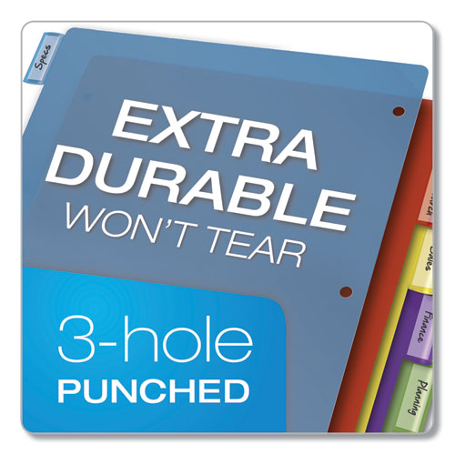 Image of Cardinal® Poly Index Dividers, 5-Tab, 11 X 8.5, Assorted, 4 Sets