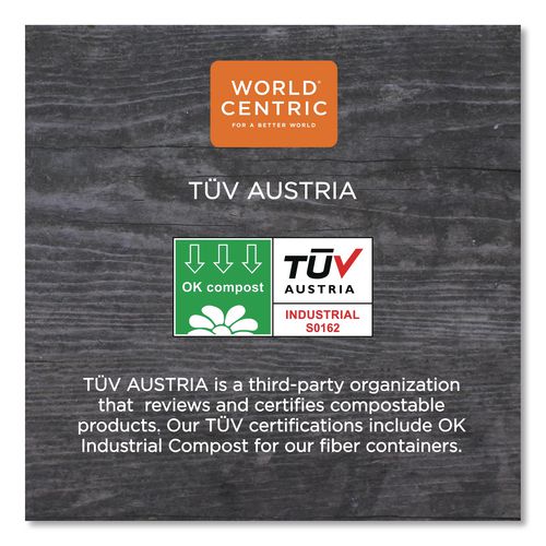 Image of World Centric® Fiber Trays, PLA Lined, PFAS Free, 8.3 x 4.9 x 0.7, Natural, Paper, 500/Carton