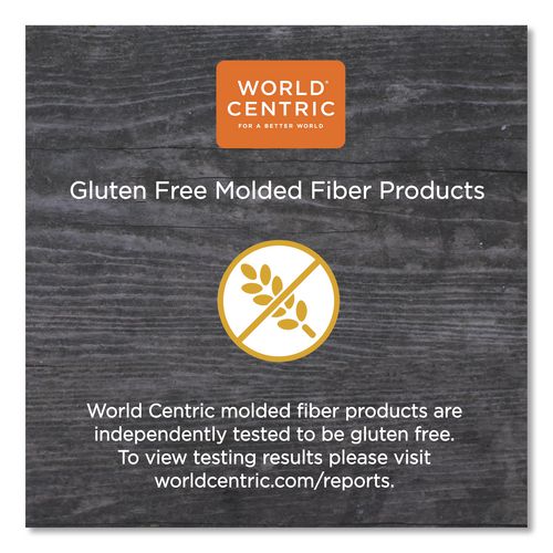 Image of World Centric® Fiber Trays, PLA Lined, PFAS Free, 8.3 x 4.9 x 0.7, Natural, Paper, 500/Carton