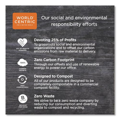 Image of World Centric® Fiber Trays, PLA Lined, PFAS Free, 8.3 x 4.9 x 0.7, Natural, Paper, 500/Carton