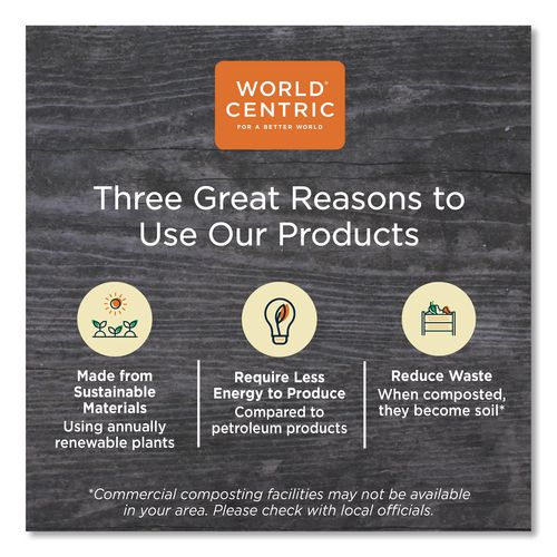 Image of World Centric® Fiber Trays, PLA Lined, PFAS Free, 8.3 x 4.9 x 0.7, Natural, Paper, 500/Carton