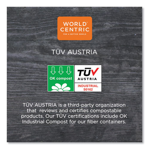 Image of World Centric® Fiber Trays, PLA Lined, PFAS Free, 8.2 x 5.7 x 0.7, Natural, Paper, 500/Carton