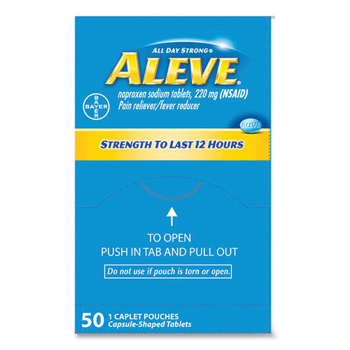 Image of Aleve® Pain Reliever Tablets, 50 Packs/box